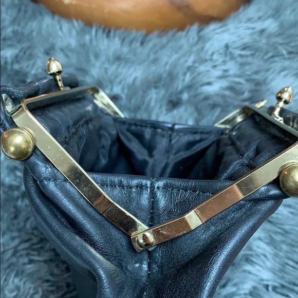 Vintage FS Black Leather Convertible Clutch Bag - Picture 10 of 13